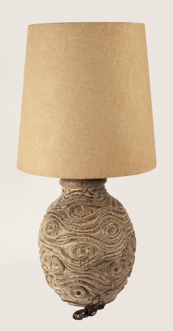 Brutalist Style Ceramic Table Lamp (1 of 3)