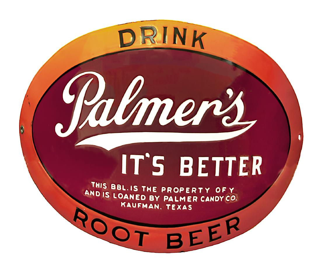 Porcelain Palmer's Root Beer Advertising Sign (1 of 4)