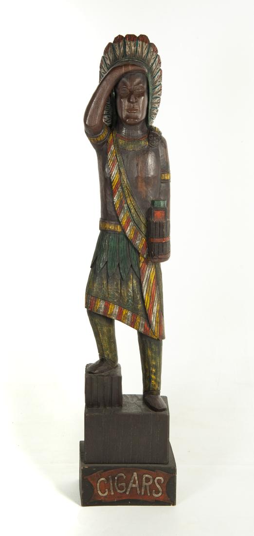 Carved Wooden Cigar Store Indian