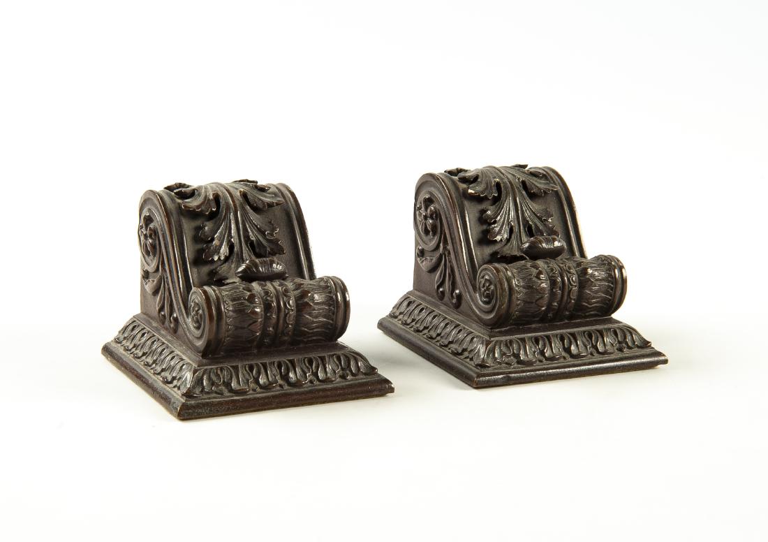 Pair of Solid Bronze Griffoul Bookends, 1915 (1 of 7)