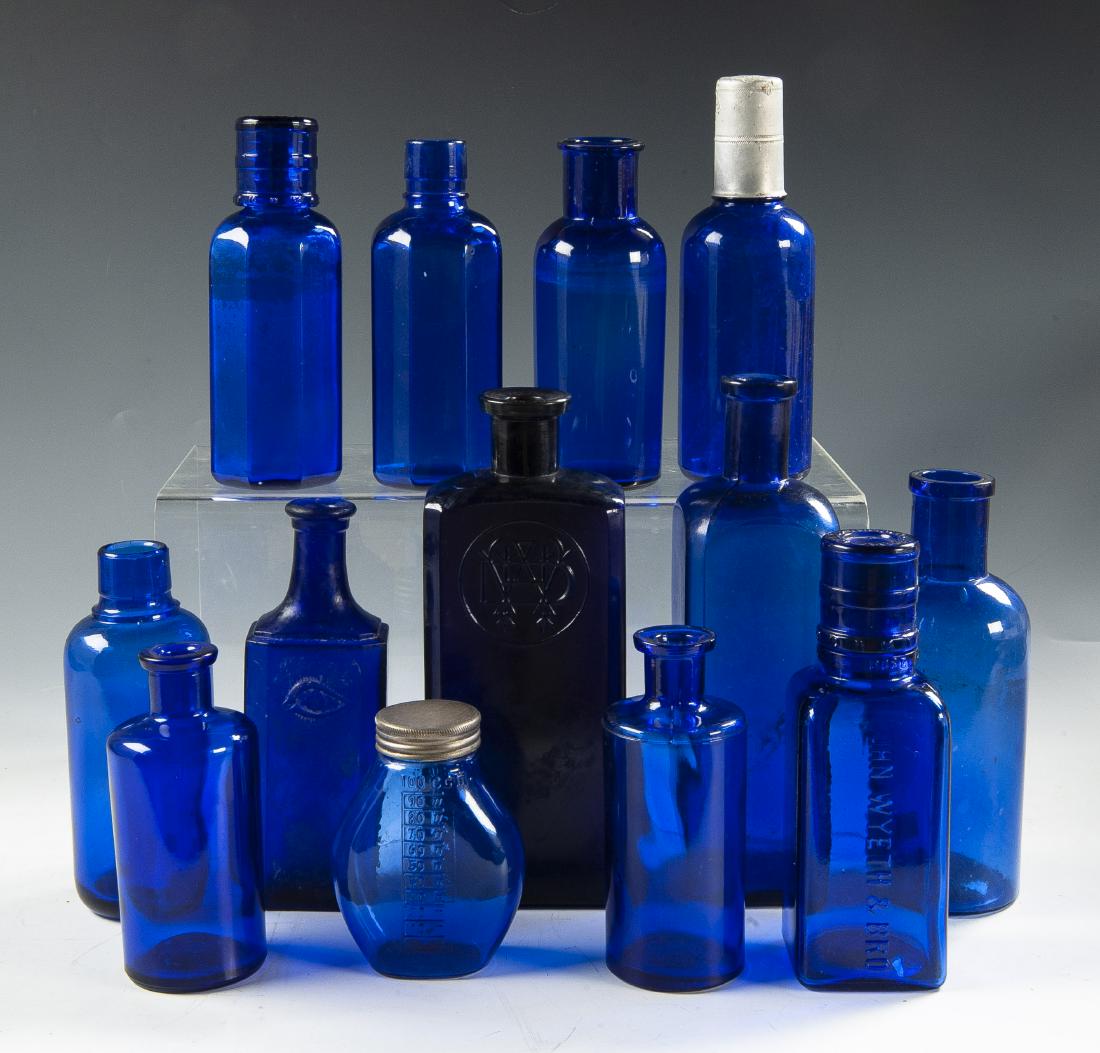 13 Cobalt Bottles Incl Pocket Spetum (1 of 1)