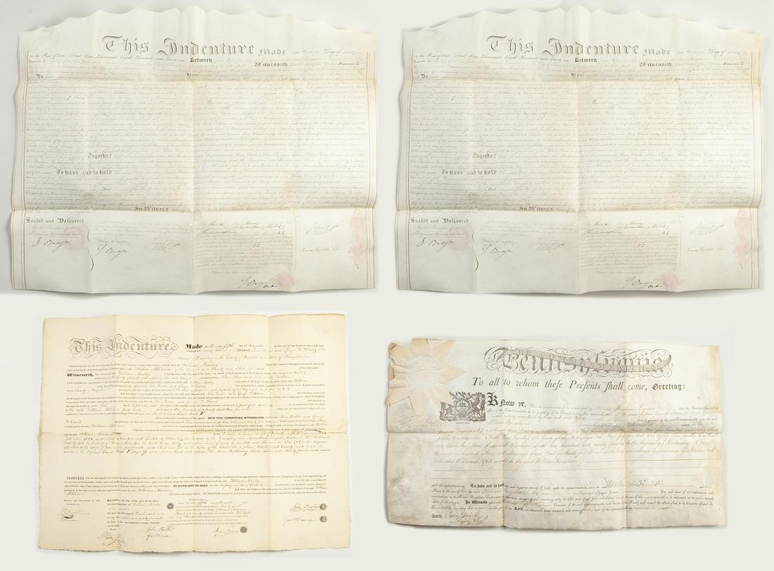 4 17th Century PA Deeds Incl Harris Maclay (1 of 20)