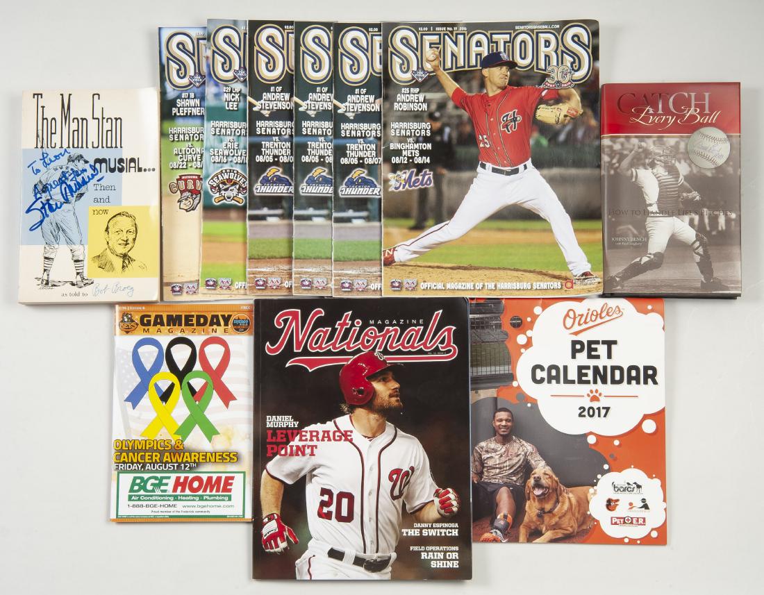 11 Signed Baseball Books & Yearsbooks