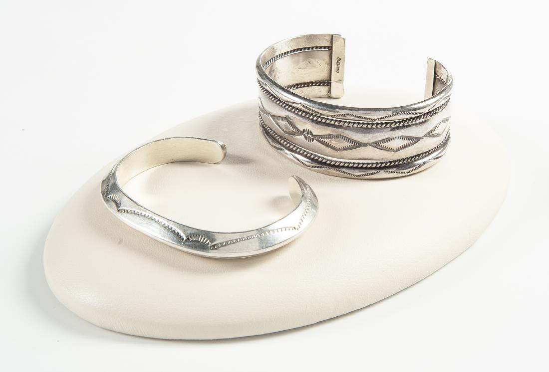 2 Sterling Indian Cuff Bracelets (1 of 5)