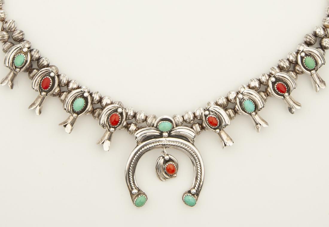 Navajo Squash Blossom Necklace P. Haley (1 of 4)