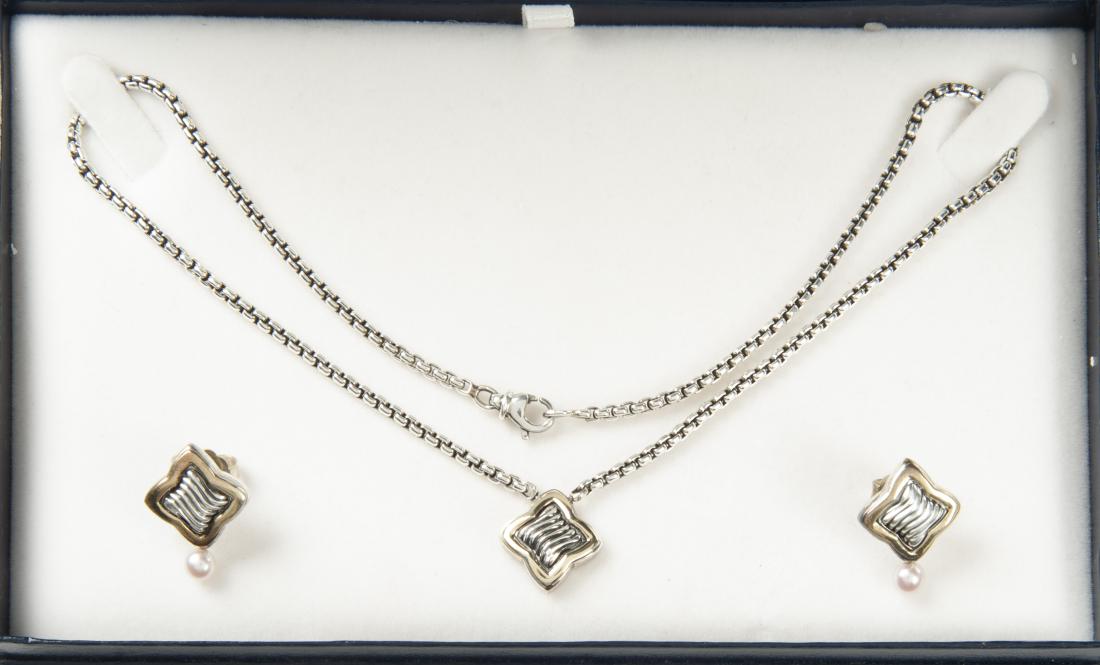 D. Yurman 18K Sterling Necklace & Earrings (1 of 6)