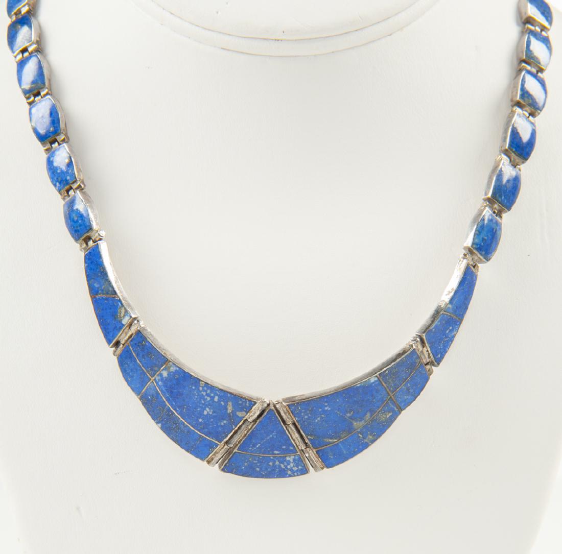 Sterling Lapis Collar Necklace (1 of 3)
