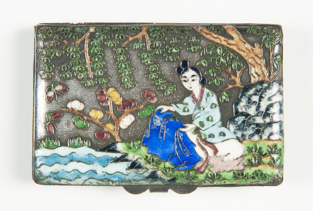 Enameled Asian Cigarette Case (1 of 4)