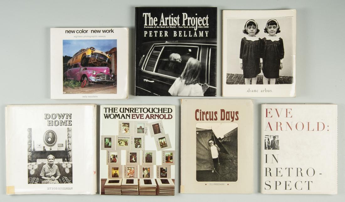 7 Books About American Photography: DESCRIPTION: Seven books about American photography/photographers. Includes: 1) "Down Home". Bob Adelman. Prairie House Book, 1972. First Edition. HB. 2) "Even Arnold: In Retrospect". Eve Arnold. Alfr