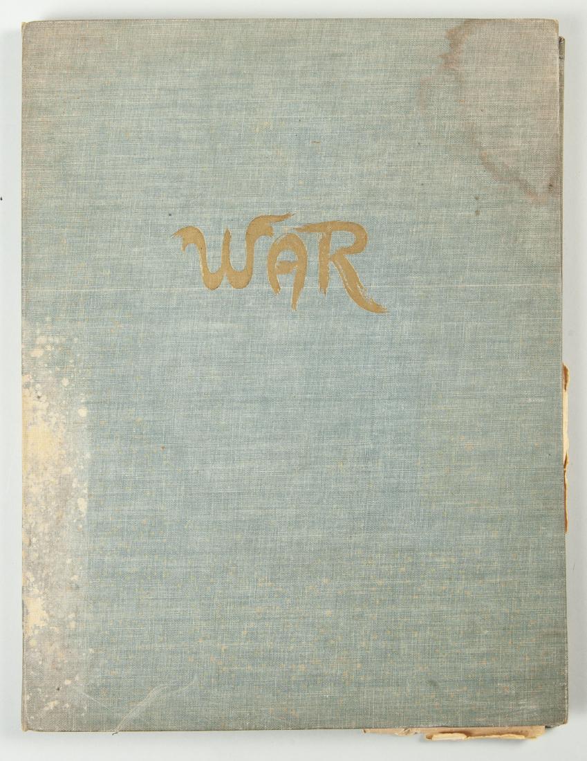 Pierre Bourdelle's "War" Portfolio: DESCRIPTION: Pierre Bourdelle's "War" portfolio. American Studio Books, 1945. 52 loose color lithographic plates. Expressionist battlefield drawings, composed while artist was an ambulance driver in N