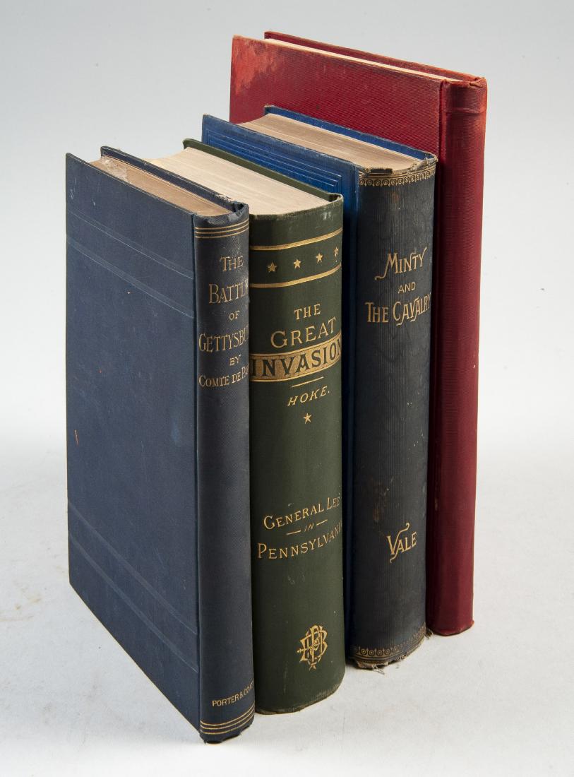 4 Pennsylvania Civil War Books: DESCRIPTION: Four books on Pennsylvania military and war history. Includes: 1) "The Great Invasion of 1863: General Lee in Pennsylvania". Jacob Hoke W.J. Shuey Publisher, 1887. 2) "Minty and the Caval