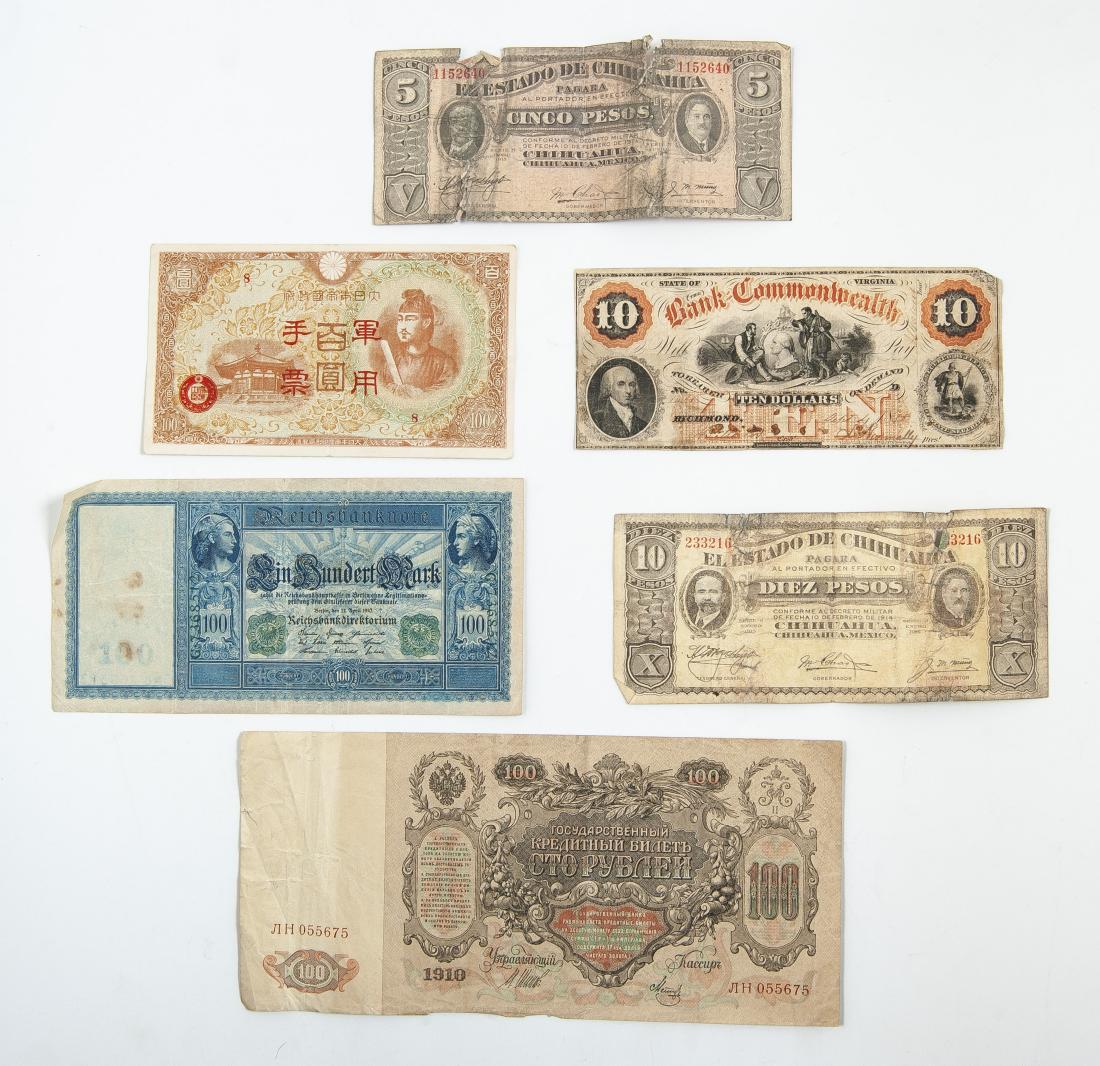 6 Pcs Currency Foreign + State of VA $10 (1 of 2)