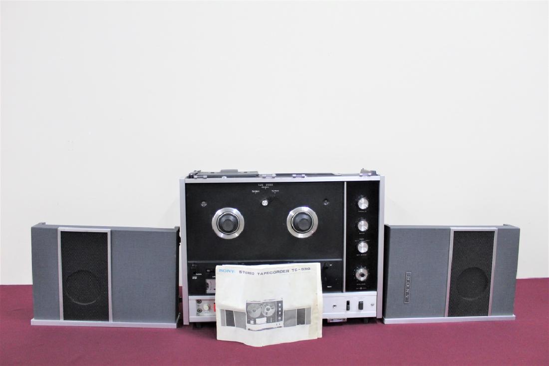 Sony TC-530 Stereo Tape Recorder: With manual, no reels. MEASUREMENTS: 20" width x 10-1/2" depth x 15-1/2" high