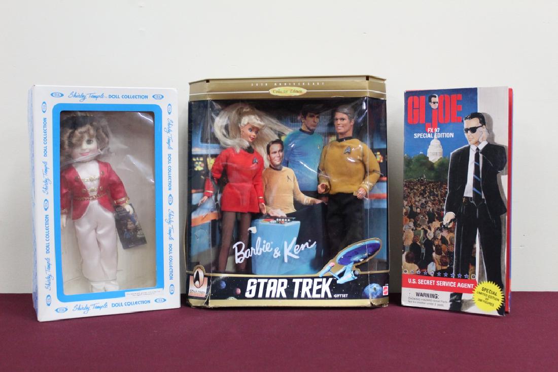 3 Pcs Dolls. Shirley Temple, Barbie + GI Joe (1 of 4)