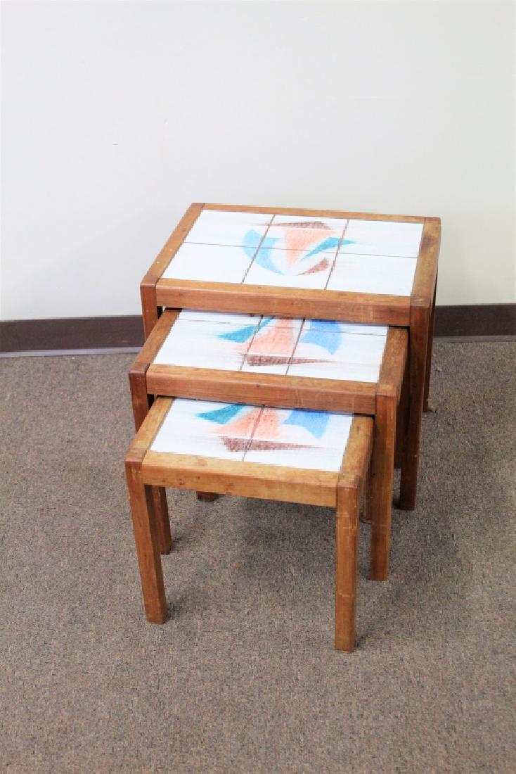 3 Nesting Tile Top Tables (1 of 3)