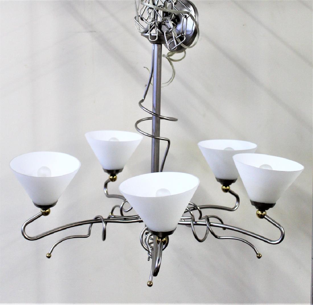 5 Lite Brushed Nickel Hanging Light (1 of 1)