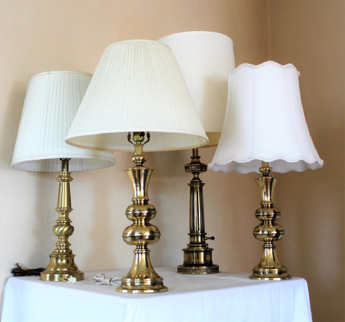 4 Brass Table Lamps incl. Stiffel (1 of 2)