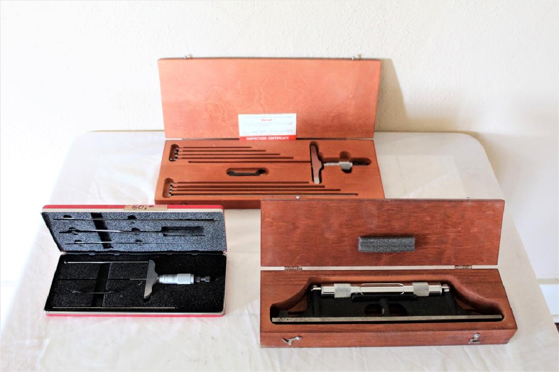 3 Starrett Tools incl. Micrometer Depth Gauge (1 of 4)