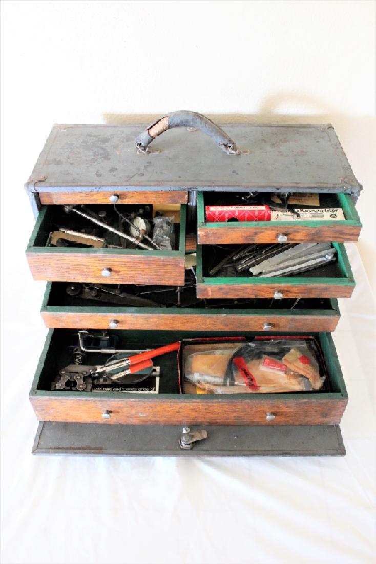Machinist Tool Box with Tools
