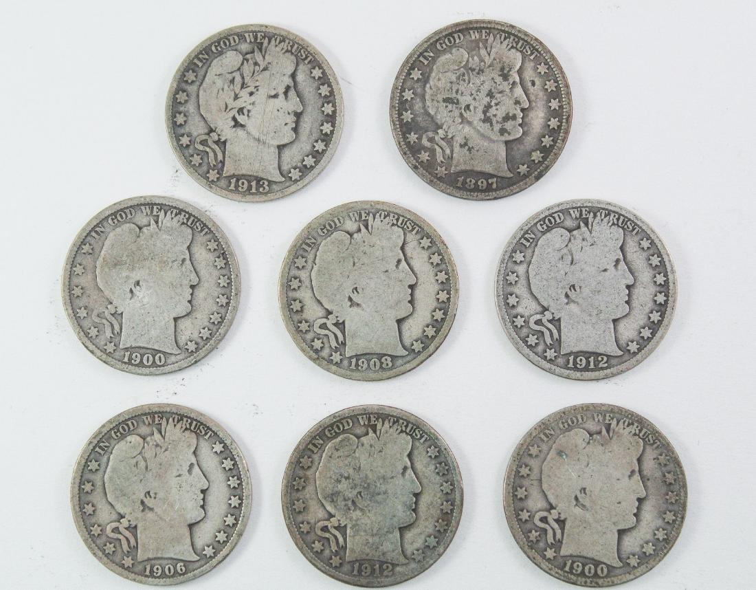 8 Barber Half Dollars (1 of 2)