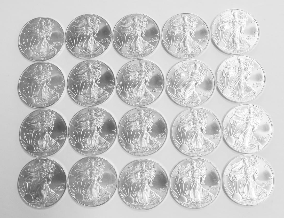 20 2015 US American Silver Eagles (1 of 2)