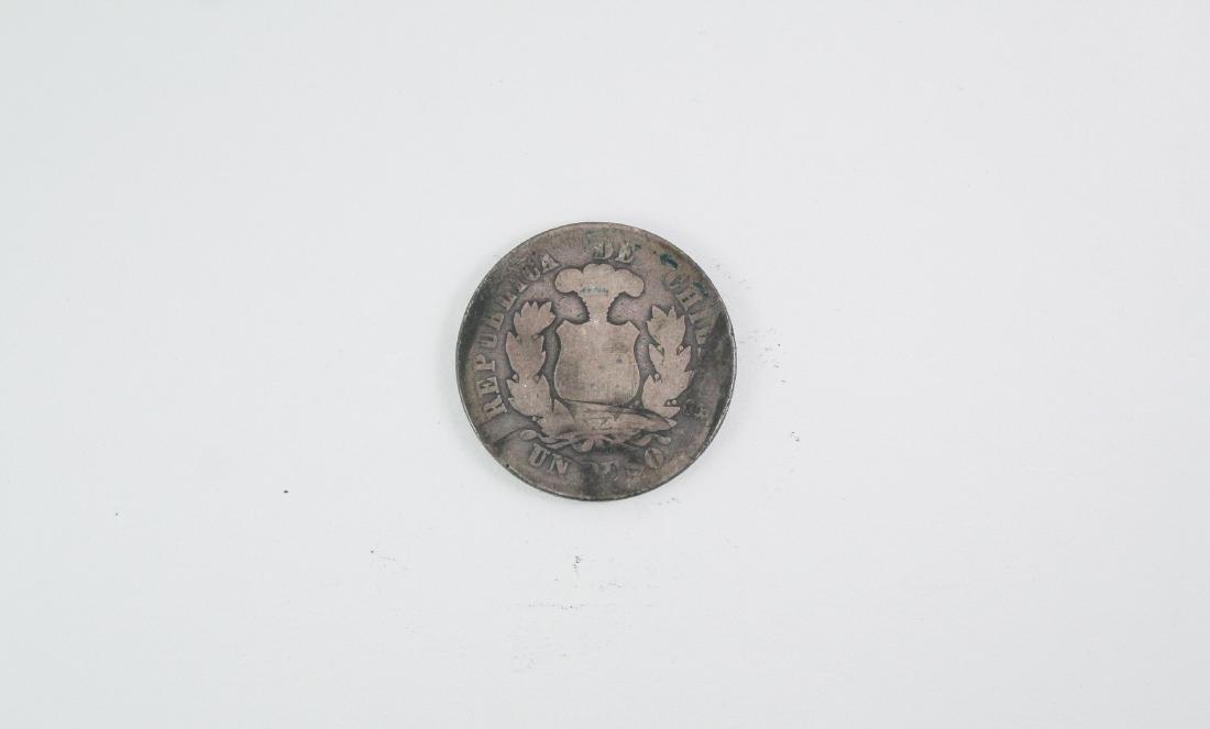 1880 Chile Peso: DESCRIPTION: 1880 Republica de Chile Un Peso.