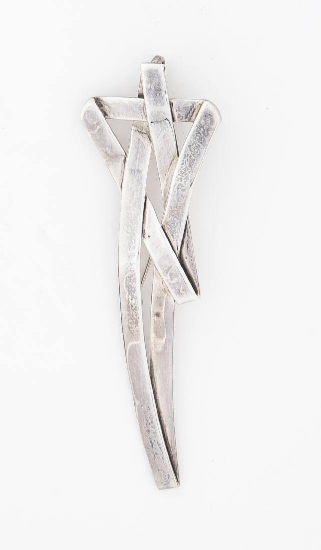 Mexican Sterling Modernist Brooch (1 of 3)
