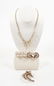 6 Pcs Brown and White Rhinestone Costume Jewelry