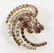 6 Pcs Brown and White Rhinestone Costume Jewelry - 3