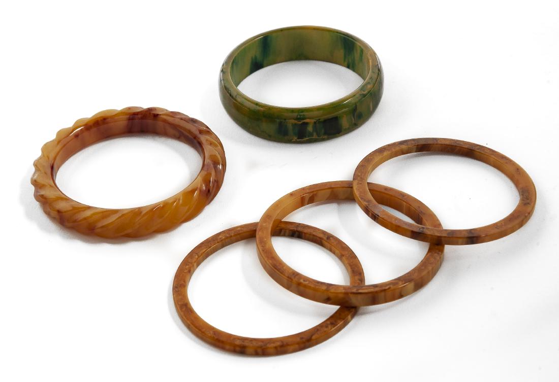 5 Bakelite Bangles (1 of 2)