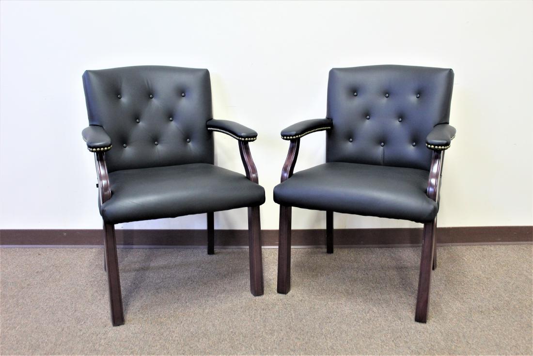 Pair of HON Leather Office Chairs (1 of 2)