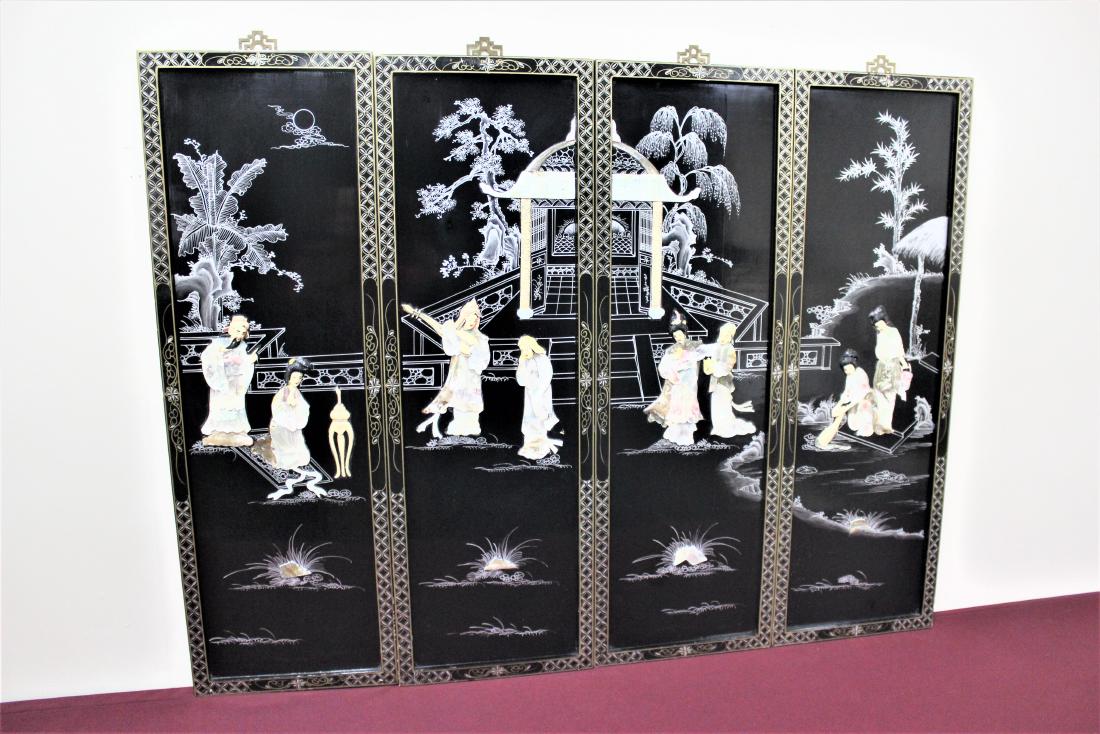 4 Lacquer and Hardstone Panels (1 of 1)