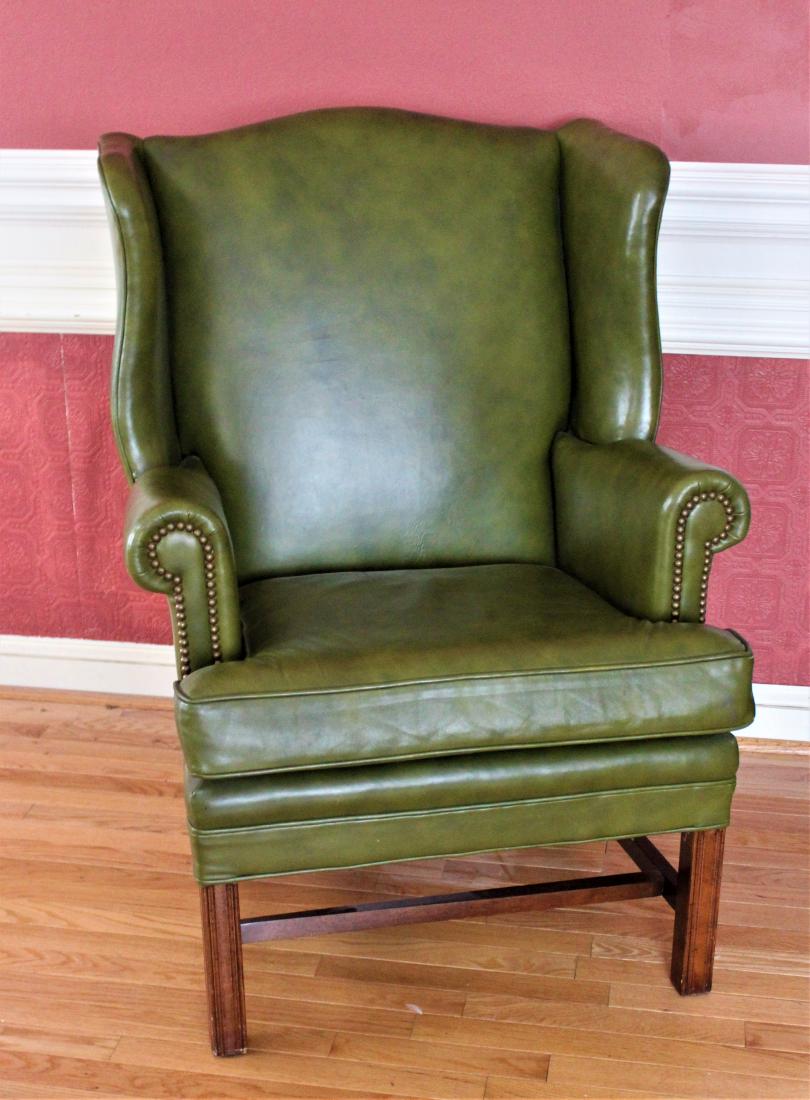 Leathercraft Wingback Arm Chair: MEASUREMENTS: 31" wide x 32" deep x 41" high.