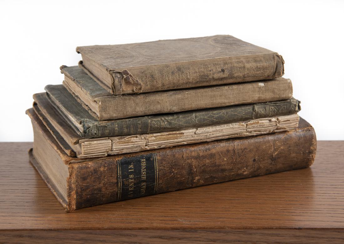 5 19th Century Books Incl Indians: DESCRIPTION: Five 19th century books. Includes: 1) "A Narrative of the Sufferings of Massy Harbison, from Indian Barbarity". John Winter. William Henry, 1836. HB. 2) "Sketches of Mission Life Among th