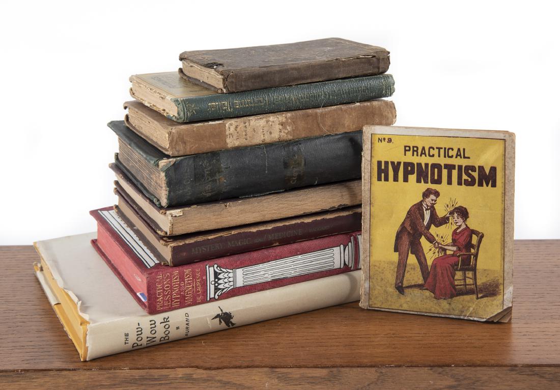 9 Occult Books incl Hypnotism and Fortune Telling: DESCRIPTION: Nine occult books. Includes: 1) "The Golden Wheel Dream-Book and Fortune-Teller". Felix Fontaine. Dick & Fitzgerald, 1862. HB. 2) "Sibylline Oracles or Dreams and their Interpretations". 
