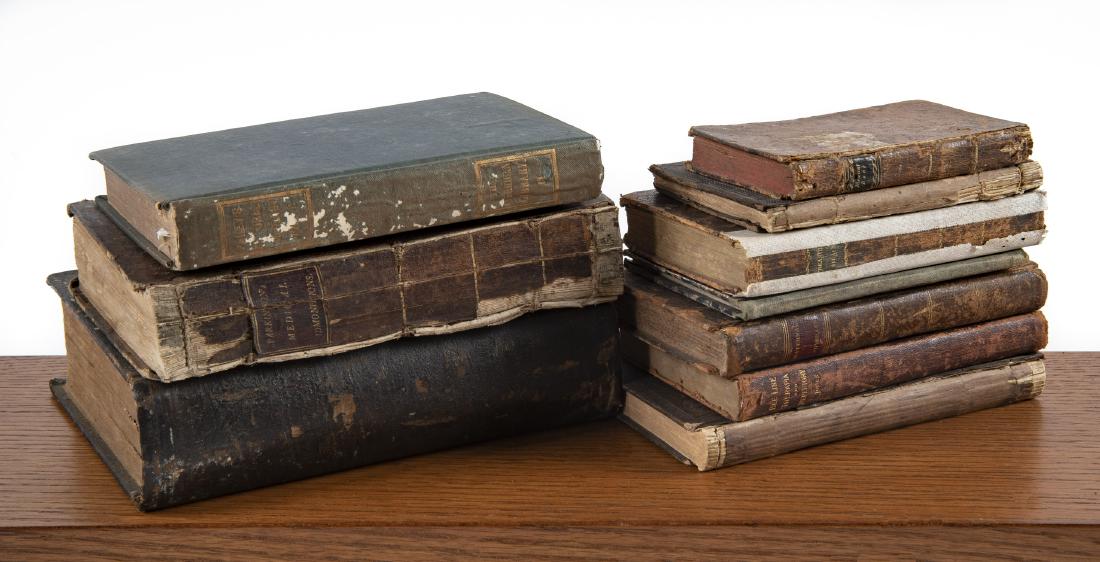 10 Early Medical Books: DESCRIPTION: Ten 18th and 19th century medical books. Includes: 1) "Guide to Health, or Botanic Family Physician". Dr. A. Smith. Weaver & Royal, 1860. HB. 2) "The Treasures of Health or a Wonderful Co