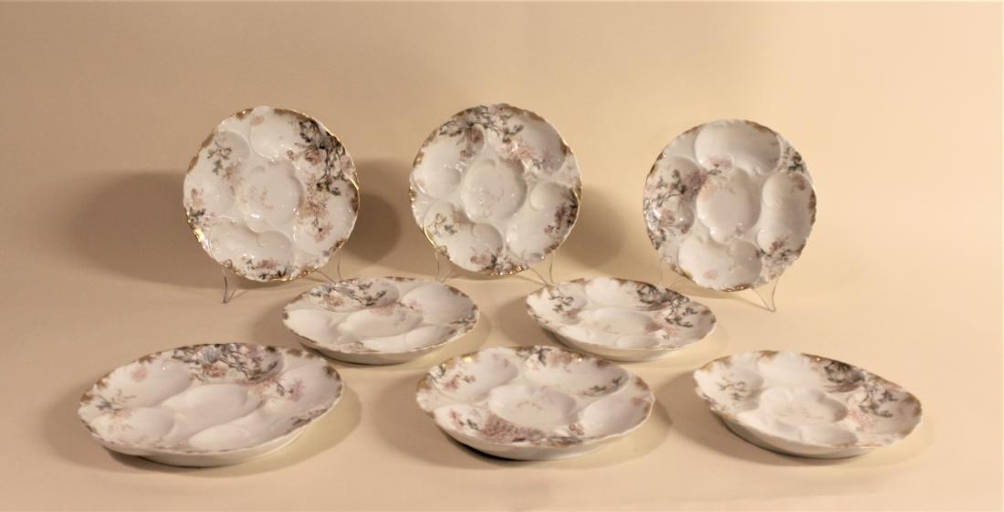 8 Limoges Oyster Plates (1 of 2)