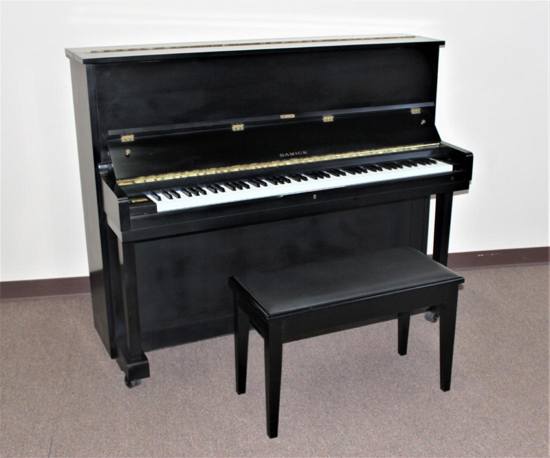 Samick Upright Piano with Bench (1 of 1)