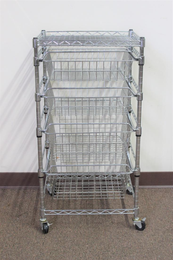 4 Tier Utility Cart with Basket Shelves (1 of 1)