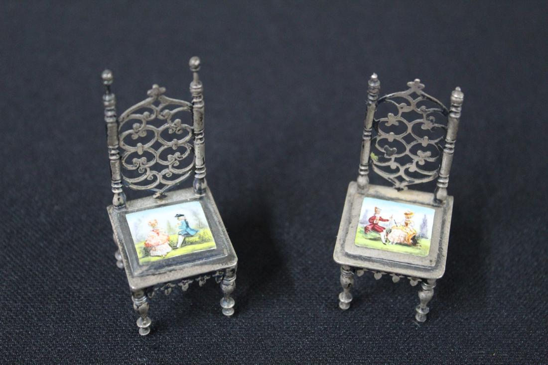Pr Staffordshire Miniature Chairs (1 of 4)