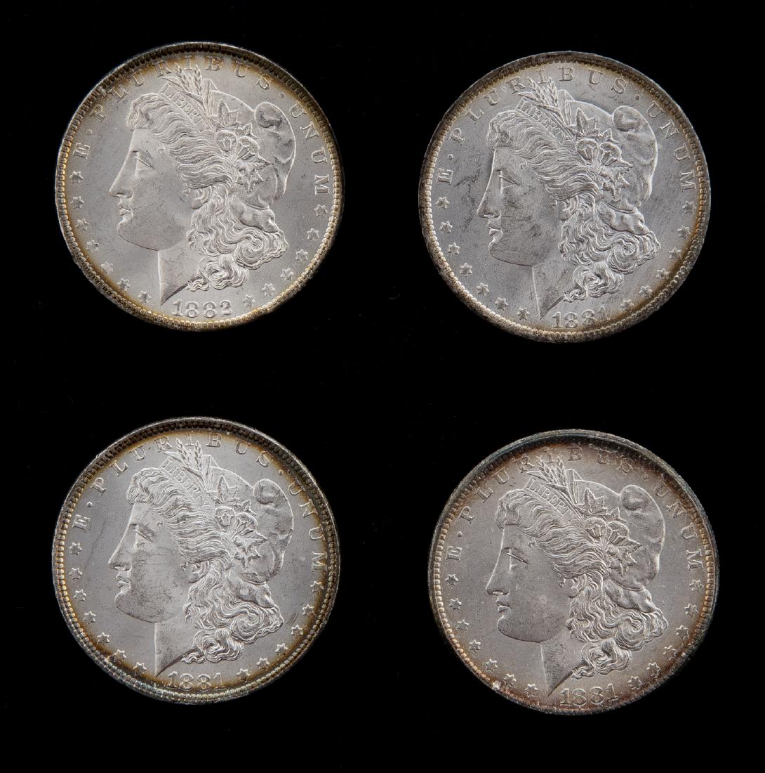 4 Unc Morgan Silver Dollars (1 of 2)