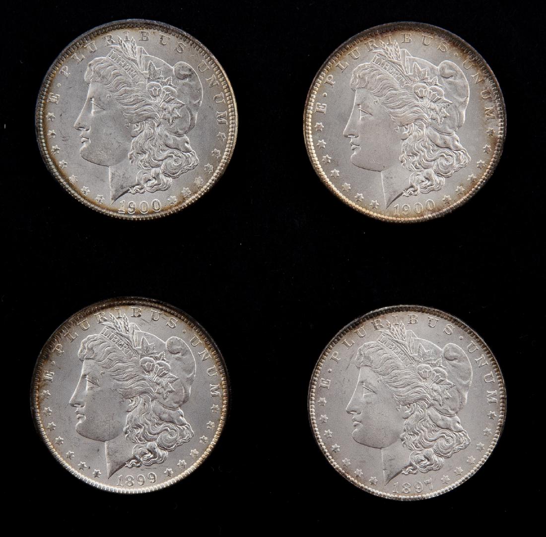 4 Unc Morgan Silver Dollars (1 of 2)