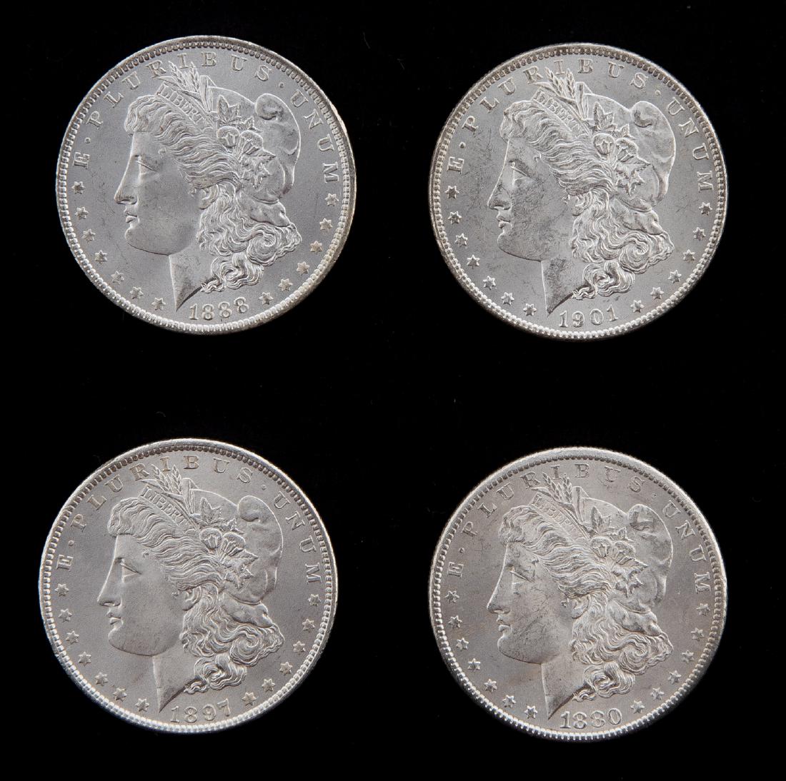 4 Unc Morgan Silver Dollars (1 of 2)