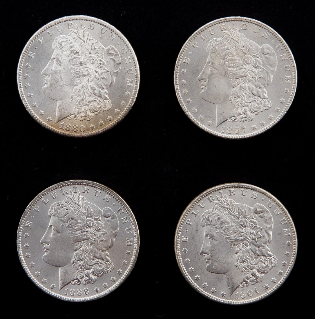 4 Unc Morgan Silver Dollars (1 of 2)