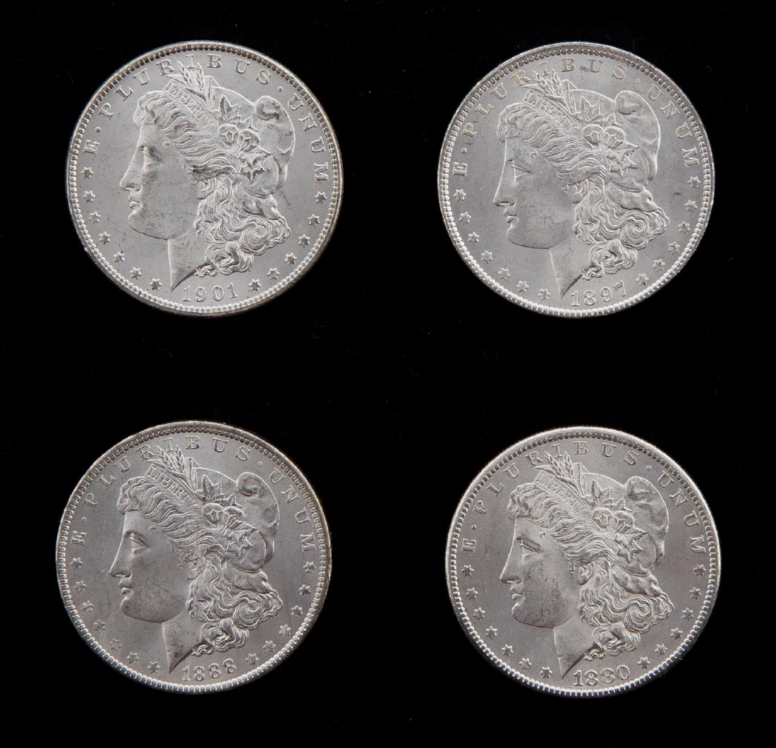 4 Unc Morgan Silver Dollars (1 of 2)