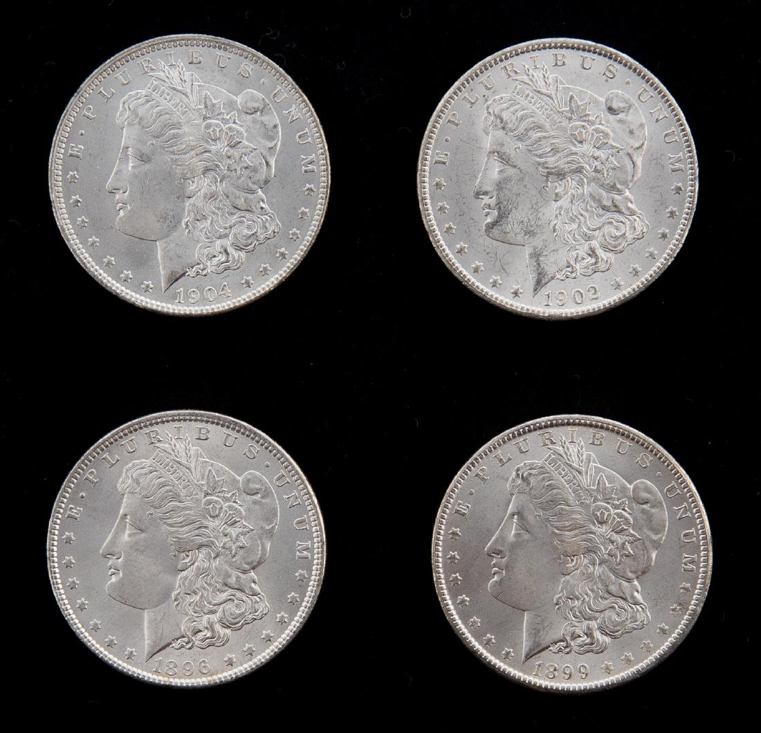 4 Unc Morgan Silver Dollars (1 of 2)