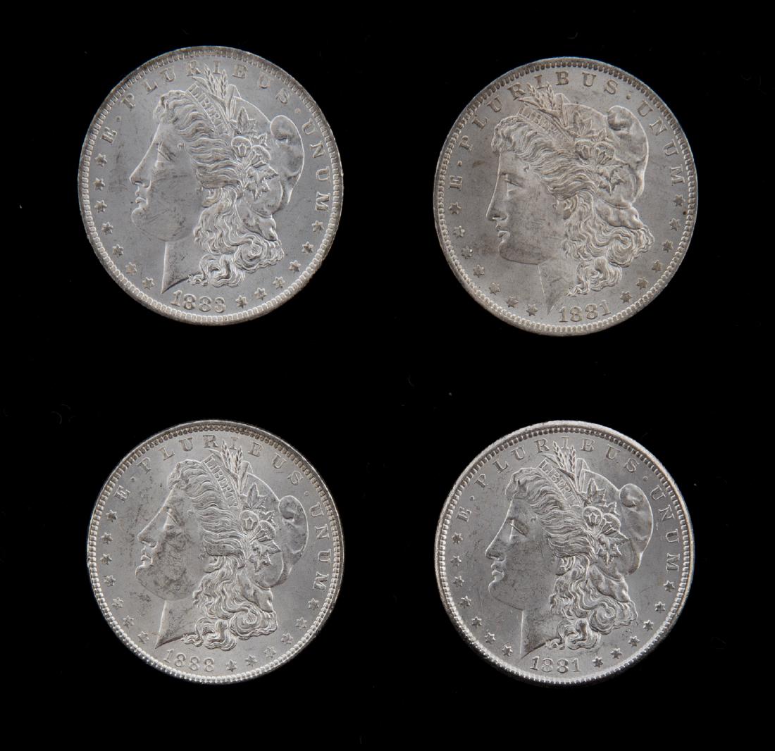 4 Unc Morgan Silver Dollars (1 of 2)