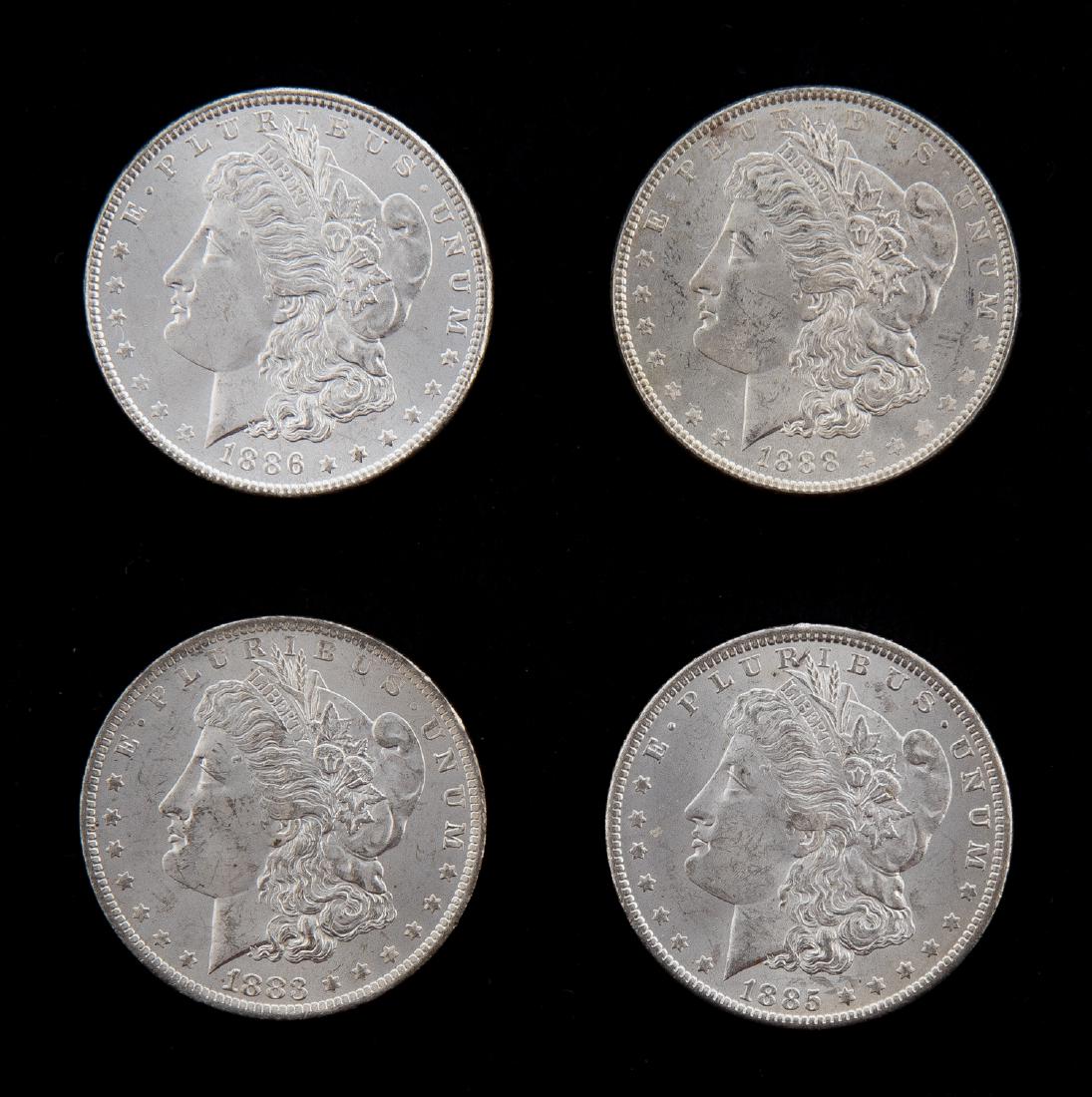 4 Unc Morgan Silver Dollars (1 of 2)