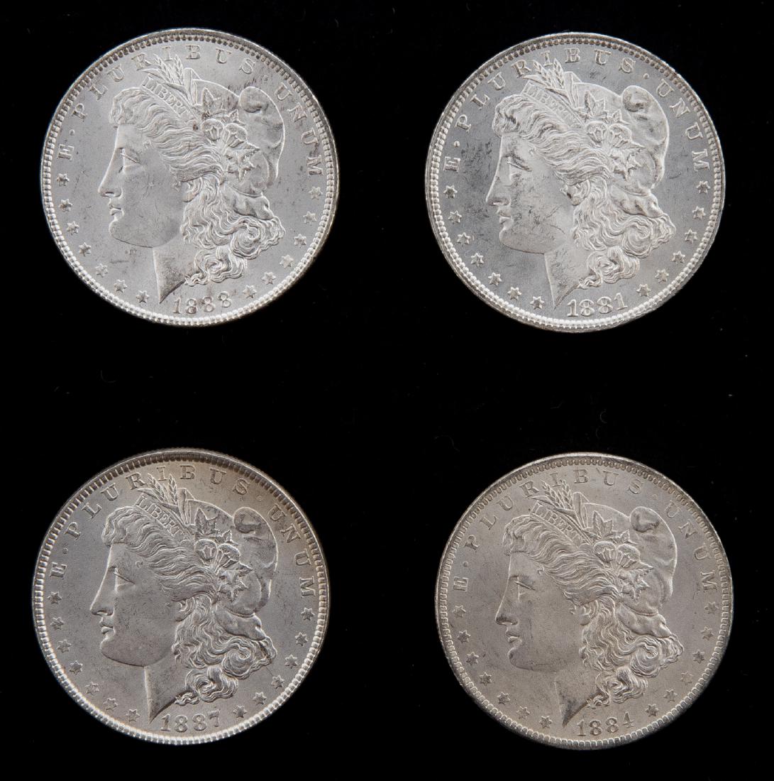 4 Unc Morgan Silver Dollars (1 of 2)