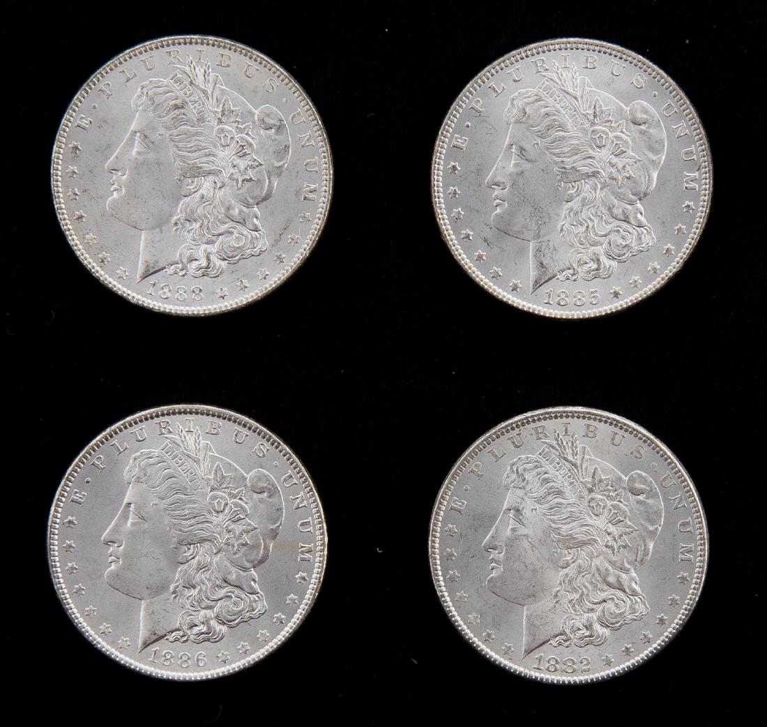 4 Unc Morgan Silver Dollars (1 of 2)